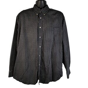 Ivy‎ Crew Classics Long Sleeve Button Up Shirt Blue and White Men's Size XL